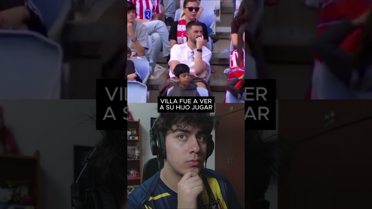 😎 DAVID VILLA VIENDO JUGAR A SU HIJO LUCA VILLA VISTIENDO LA CAMISETA DEL ATLÉTICO DE MADRID