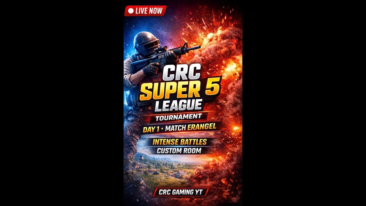 LIVE: CRC SUPER 5 LEAGUE | 5 Maps, 1 Champion 🏆 | Let’s Dominate! 🔥Full Action CRC GAMING YT