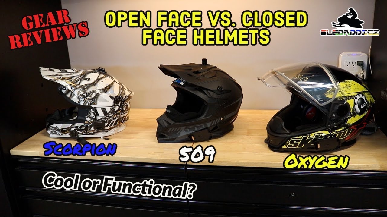 Open Face vs. Closed Face Helmets | Oxygen vs. 509 vs. Scorpion | Cool vs. Functional