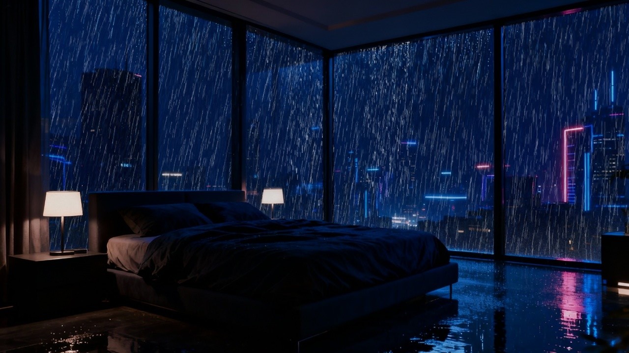 Soft Rain on Window for Deep Sleep, Calm Relaxation & Meditation Night