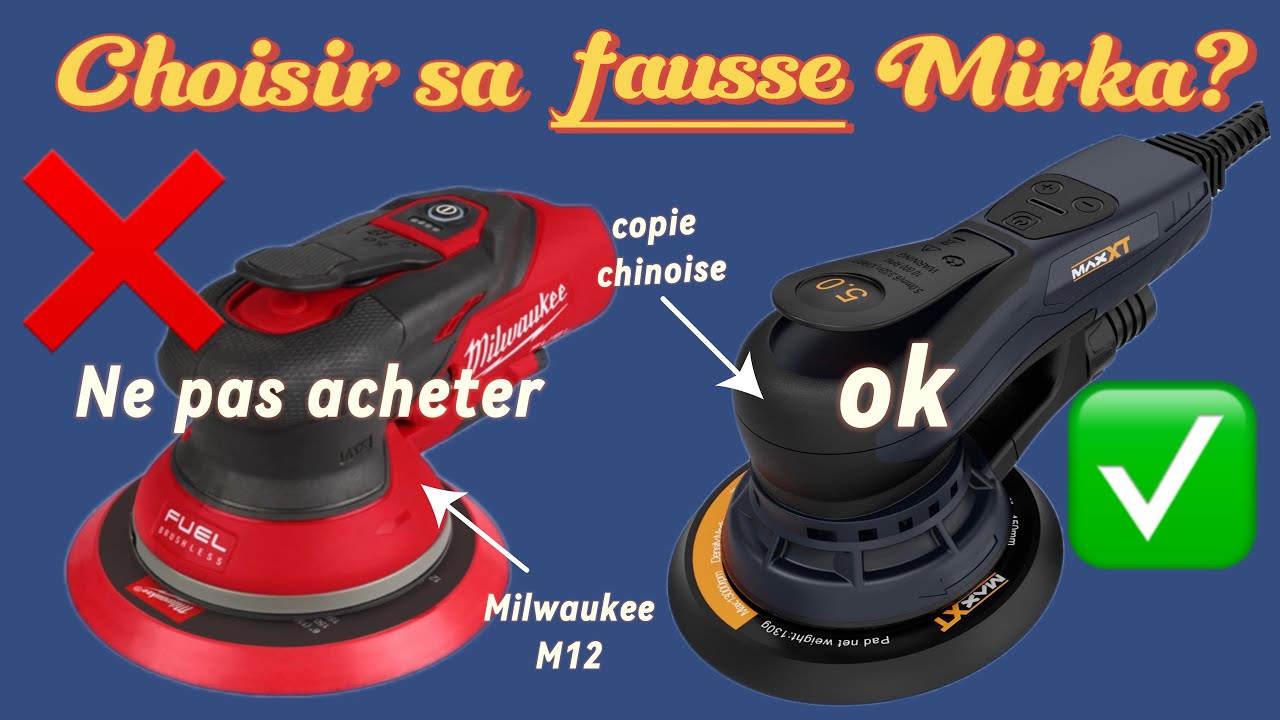 Quelle alternative à la ponceuse Mirka Deros? Milwaukee M12 FROS5 vs Copie chinoise (MaxXT-FanzWork)