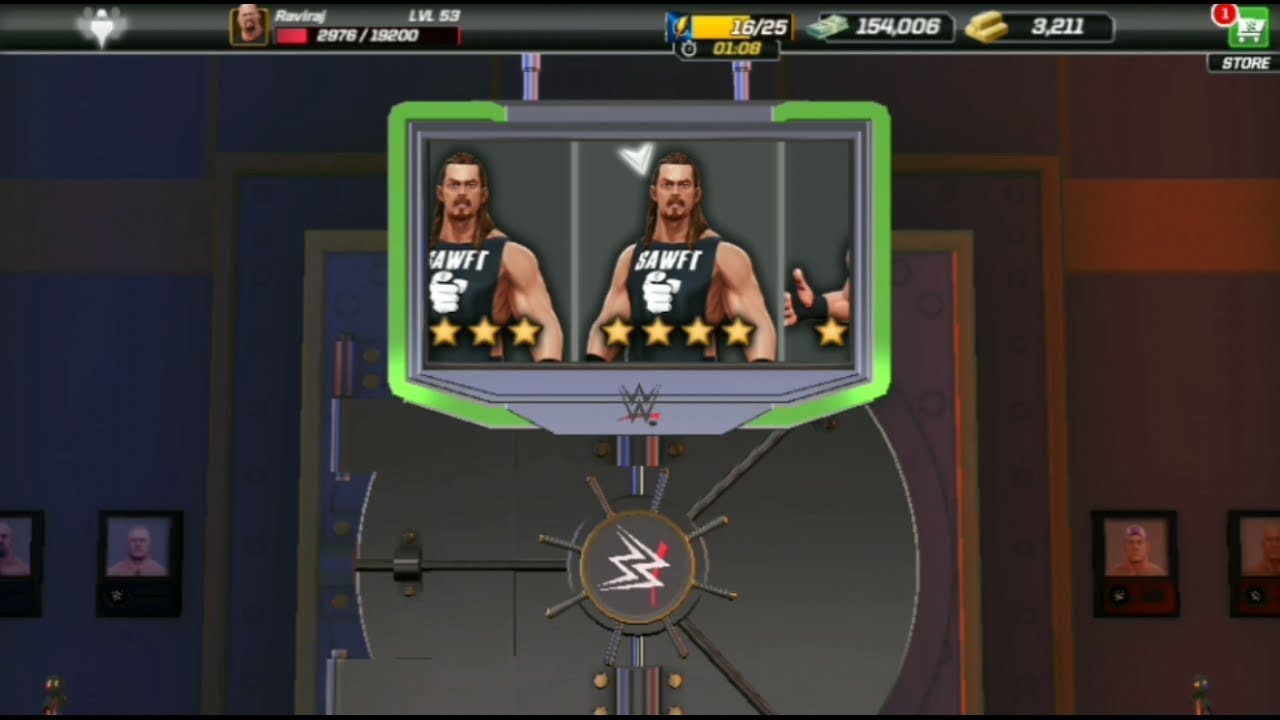 Wwe mayhem 4 star loot and 100 plus loot opening