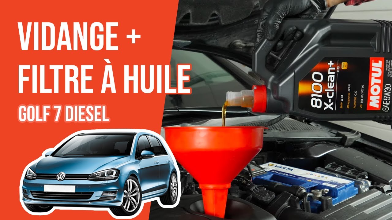 Vidange et changement du filtre à huile Golf 7 1.6 TDI 🛢