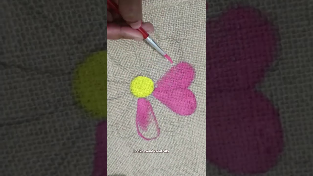 Jute bag painting ideas 🌸🌼