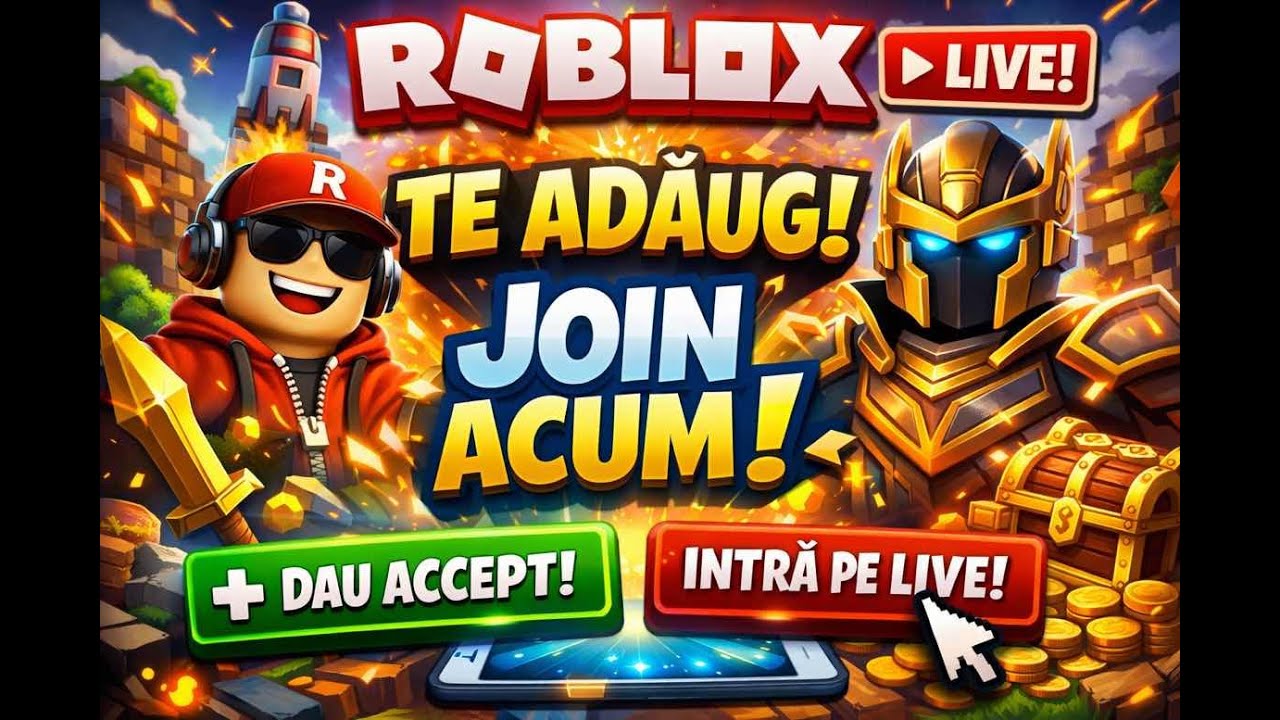 🔴ROBLOX LIVE - TE ADAUG LA PRIETENI ȘI INTRĂM ÎN JOC ACUM!