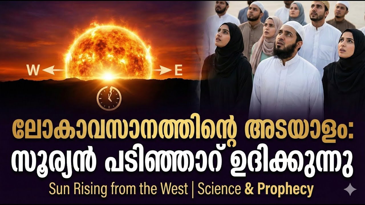 ലോകാവസാനത്തിന്റെ അടയാളം സൂര്യൻ പടിഞ്ഞാറ് ഉദിക്കുന്നു ശാസ്ത്രവും പ്രവചനവും  Sun Rising from the West