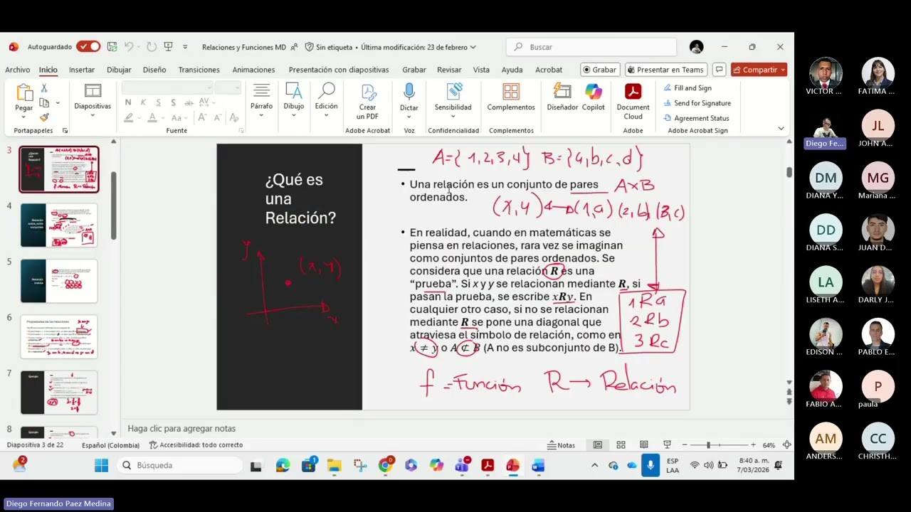 Cipas 2: Matemáticas Discretas Diego Paéz - Funciones: Propiedades y operaciones
