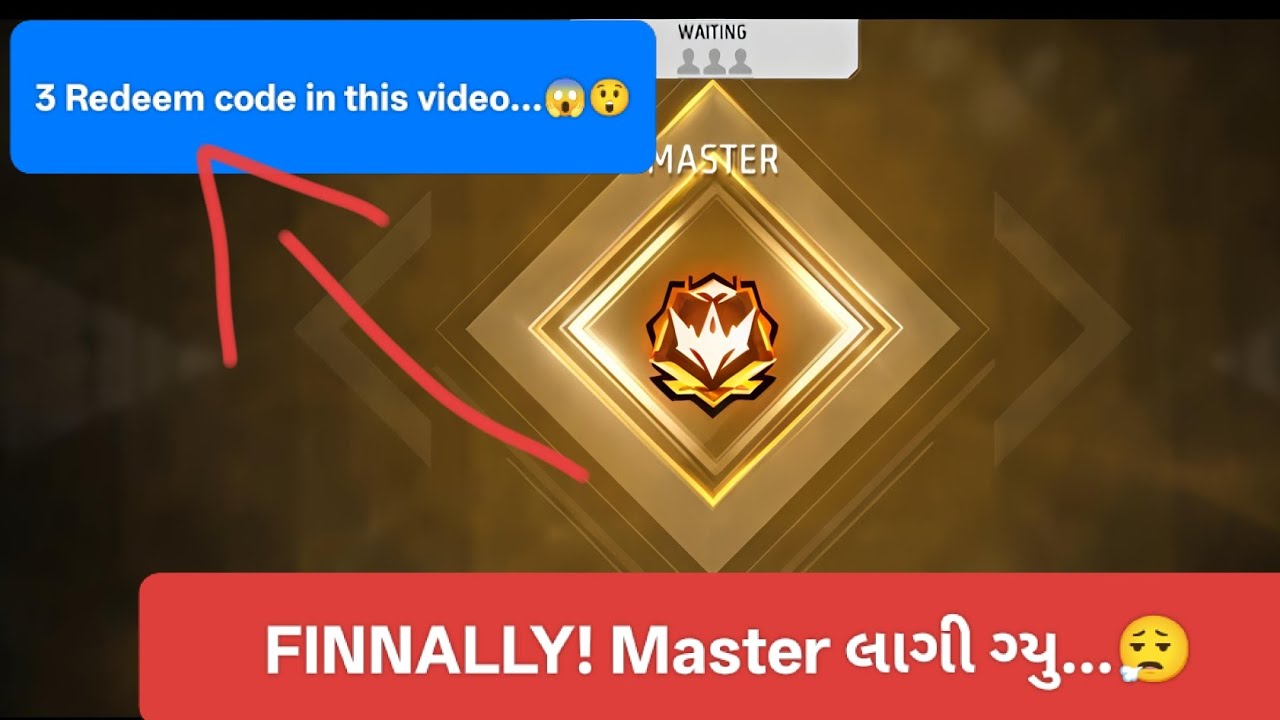 Finnally! Master લાગી ગ્યુ....😮‍💨 Redeem code levanu bhulta nai...😱😲 #freefire #freefireclips