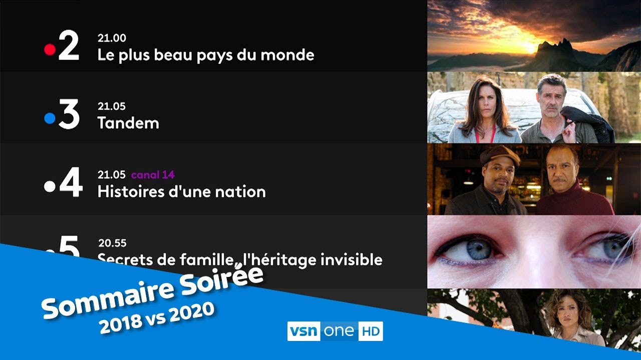 IDENT TV - France 2 : Annonce Sommaire Soirée France 2 (2018 vs 2020)