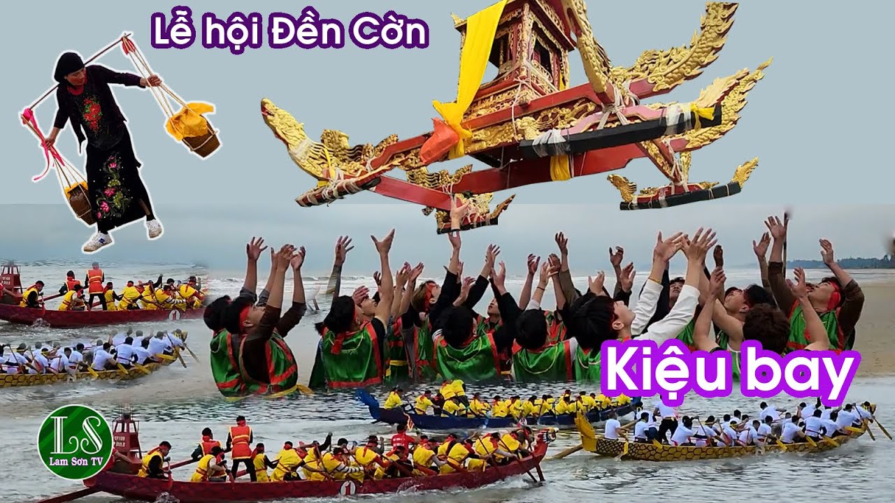 Lễ hội Đền Cờn 2024: Kiệu bay và Cướp lộc | Đua thuyền rồng trên sông | LAM SƠN TV