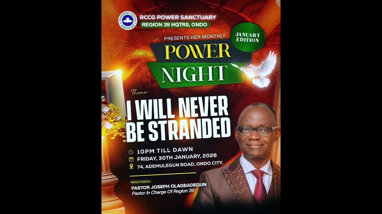 JANUARY EDITION OFPOWER NIGHT || RCCG Power Sanctuary Ondo || 30th JANUARY2026,