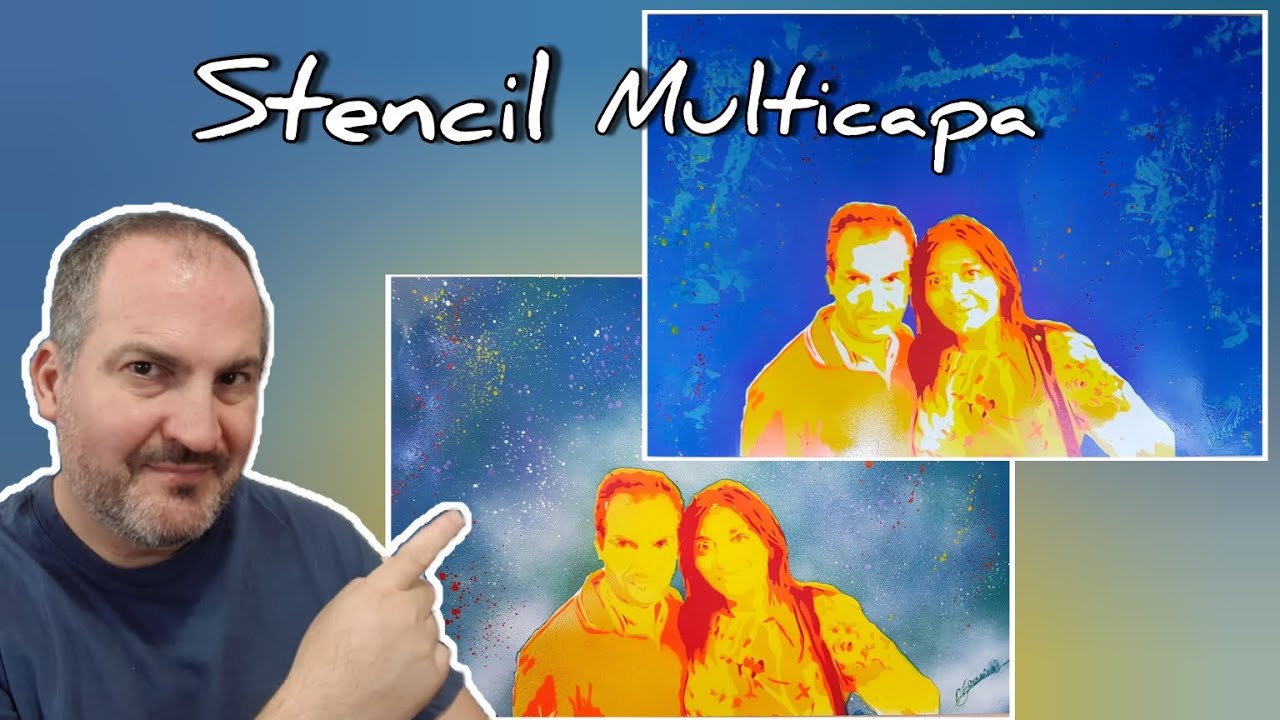 🎨Spray Paint con Plantillas o Stencil multicapa 🙂.