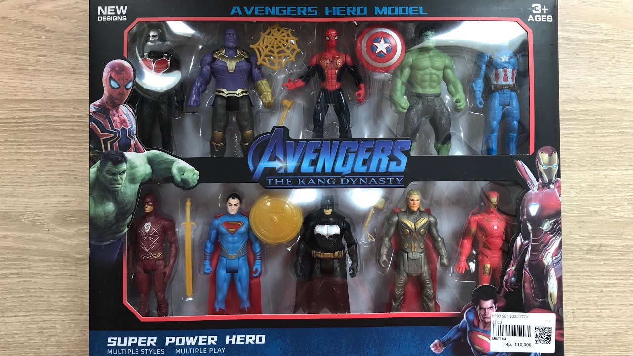 8 Minutes Satisfying With Unboxing Avengers Set 10 Pieces | ASMR | Hulk, Thor Only $5 USD