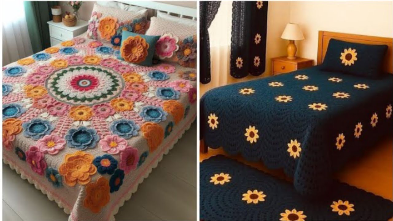 120 Crochet Bed Sheet Designs,Trendy Crochet Bed Sheet Ideas Free crochet pattern 