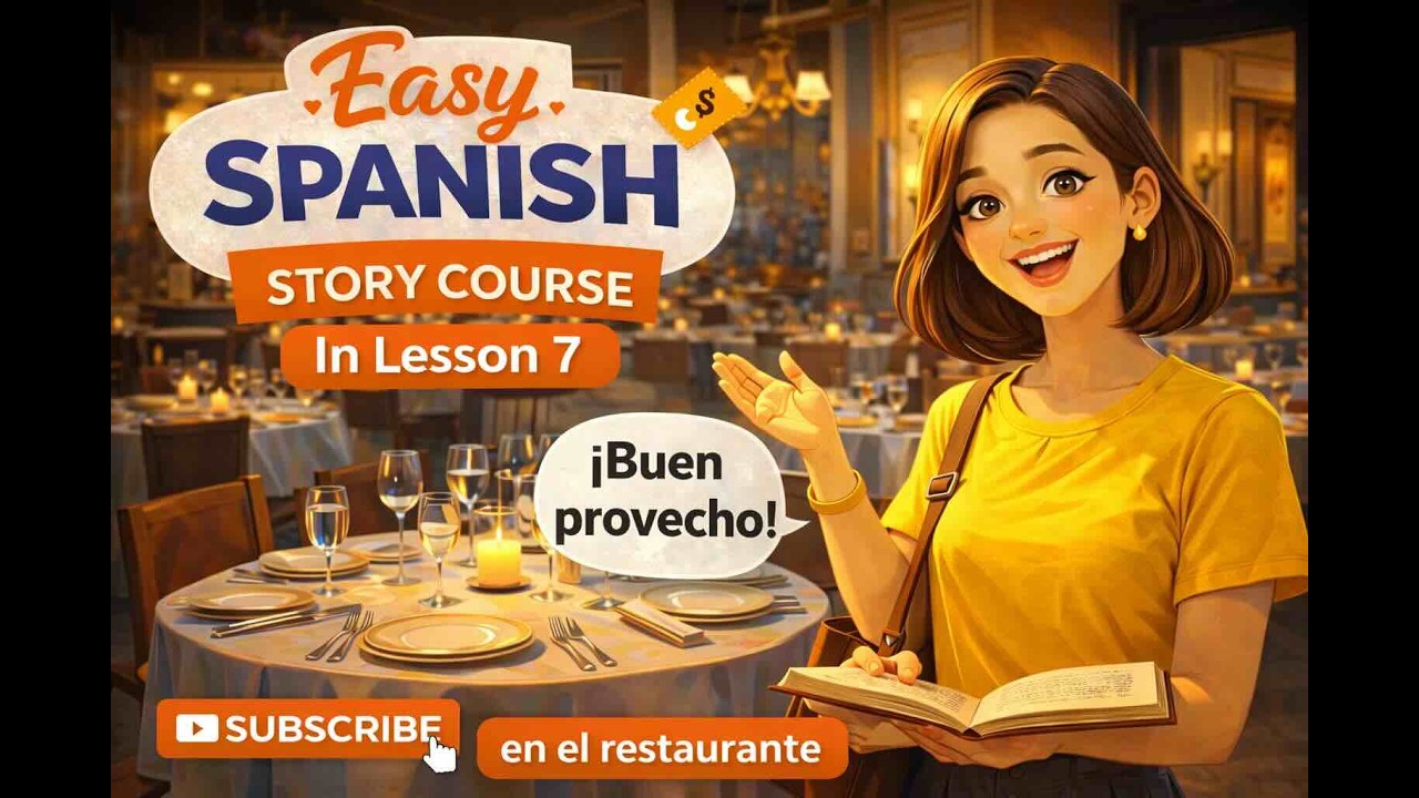 At the Restaurant (Lesson 7) | Easy Spanish Story Course 🇪🇸