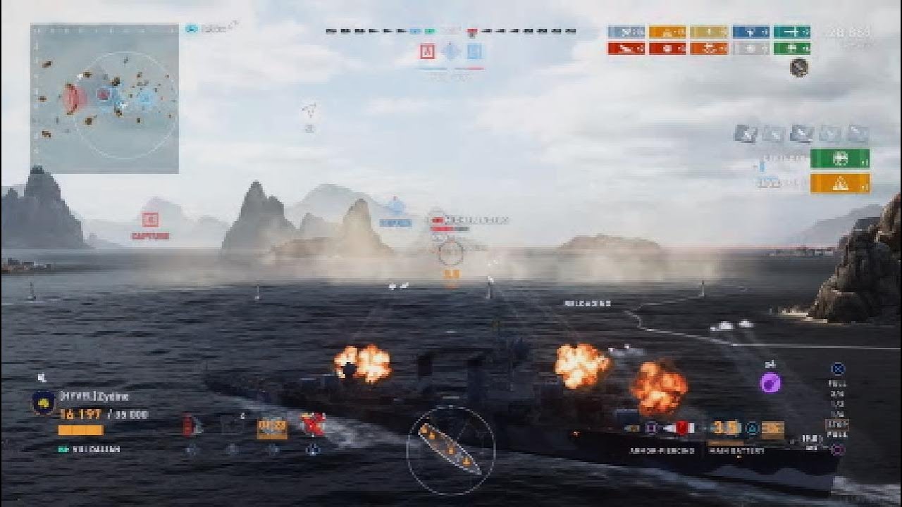 Half HP Dalian And Johan VS Full HP Michaelangelo . World of Warships Legends