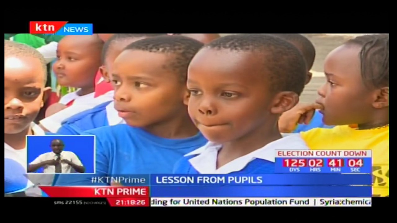 Makini Junior School students vote using electronic system