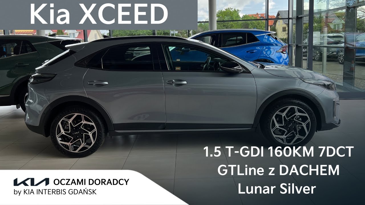 Kia XCEED MY2024 [1.5 T-GDI 160KM 7DCT] wersja GTLine z dachem PANORAMICZNYM w kolorze Lunar Silver