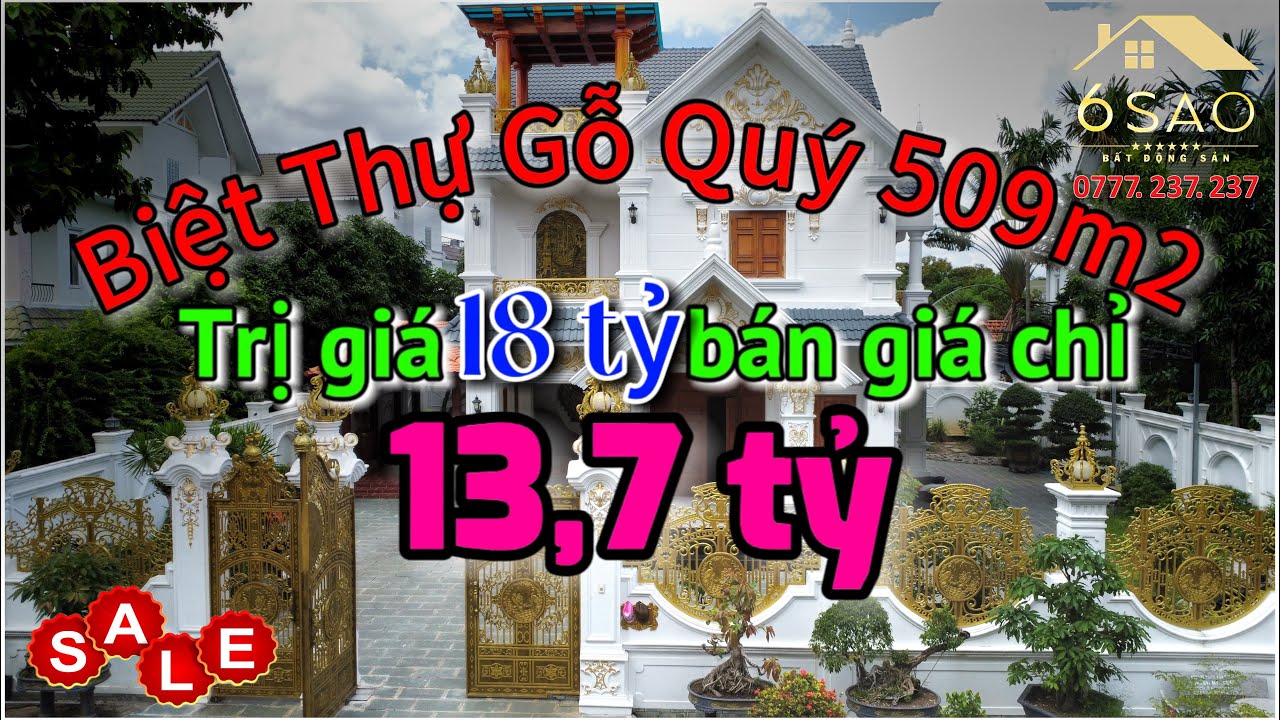 Biệt Thự Gỗ Quý 509m2 trị giá 18 tỷ bán lỗ 13,7 tỷ - Tặng toàn bộ nội thất | BDS 6 Sao #bietthu
