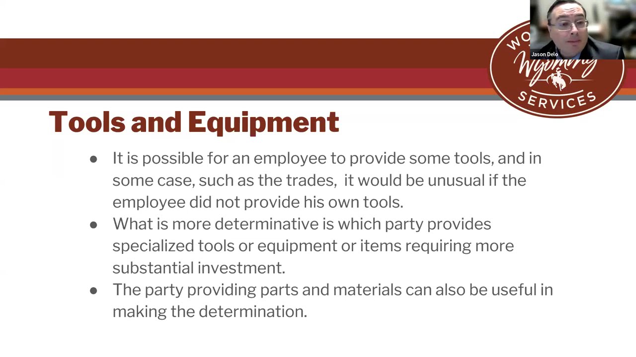 Employment Classification in Wyoming   Getting It Right