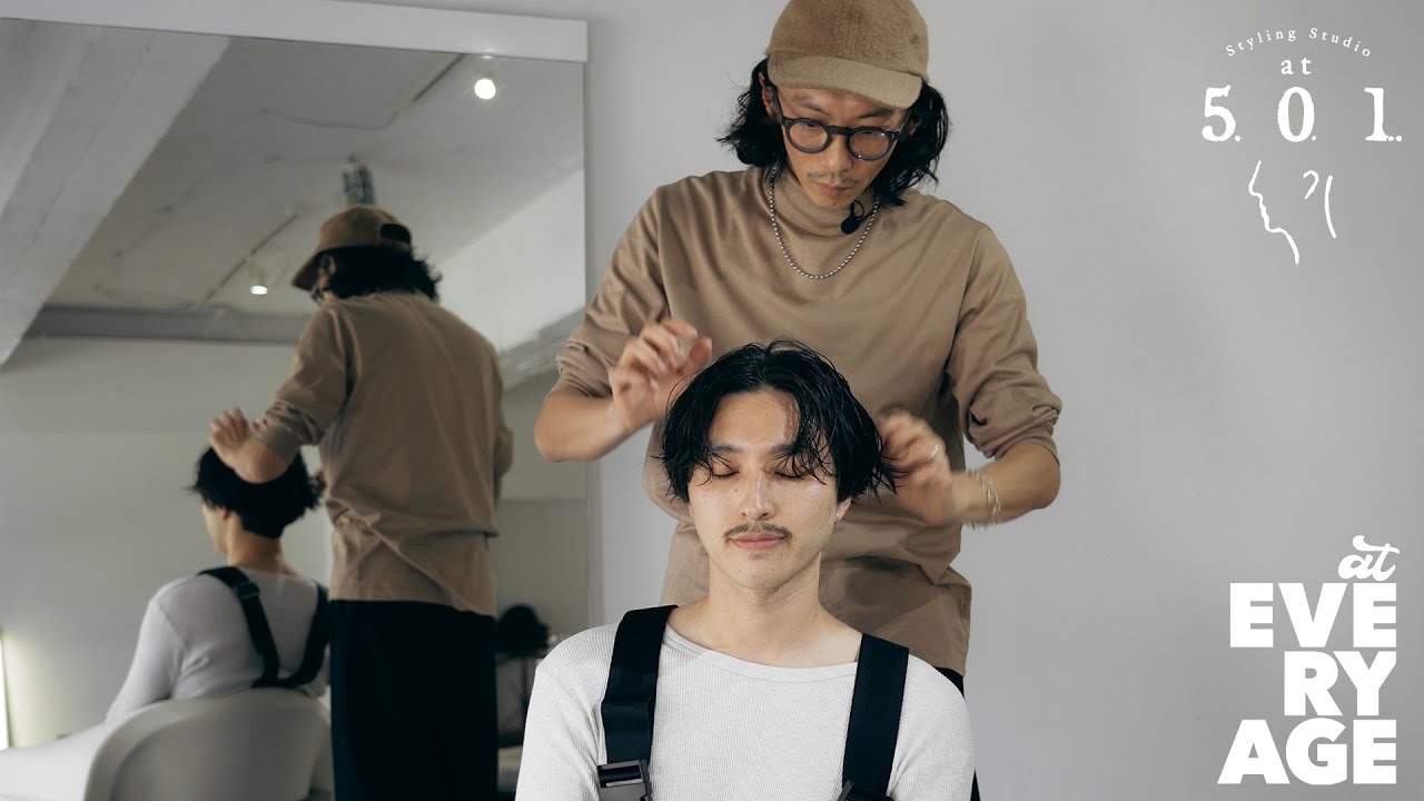 【Japanese Hair Salon】【メンズ ヘアセット】ピンパーマで再現する外国人のようなクセ毛スタイル - Styling Studio at 501 -  #熊本  #ミディアムレングス
