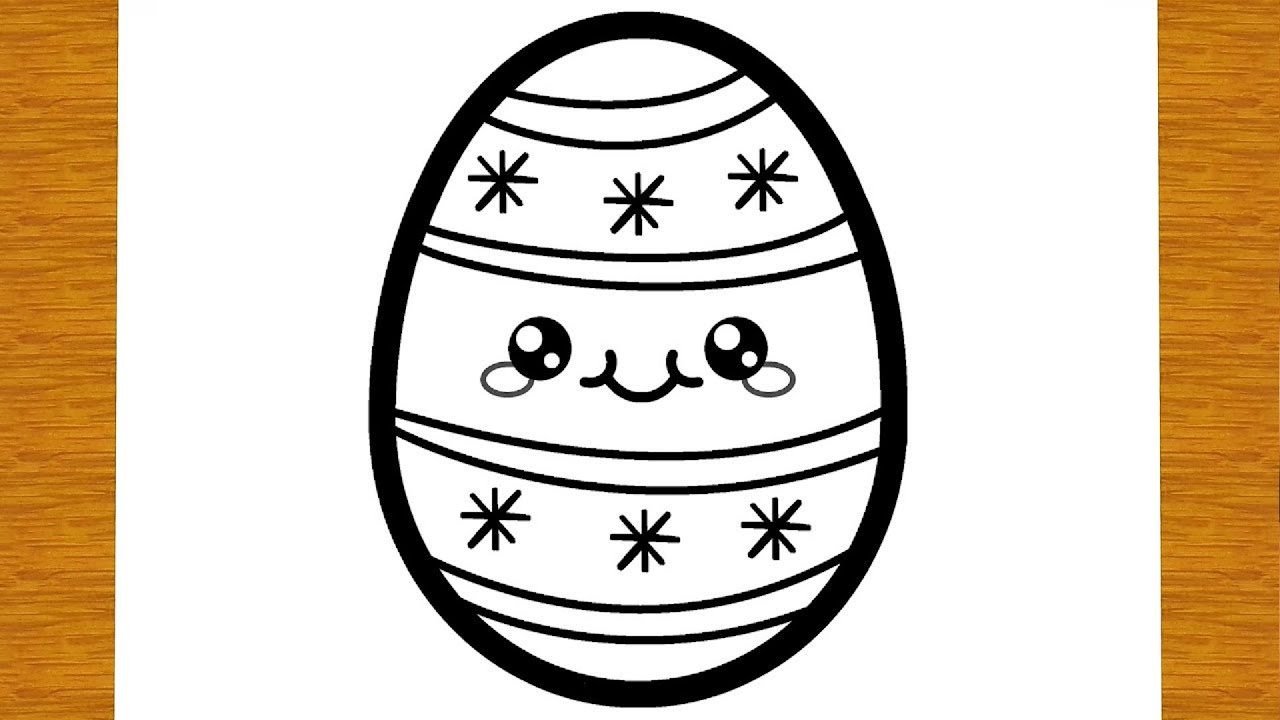 WIE ZEICHNET MAN EINEN NIEDLICHEN EIER FÜR OSTERN | Einfaches zeichnen lernen