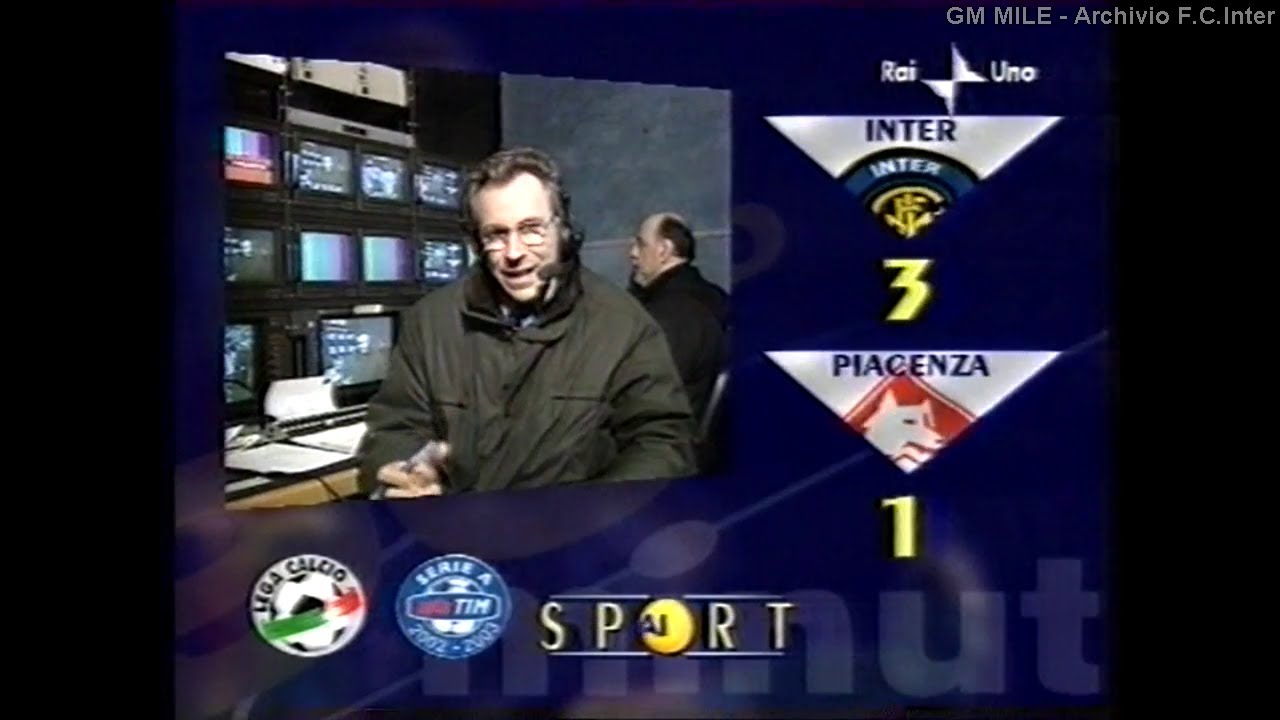 2002-03 (22^ - 23-02-2003) INTER-Piacenza 3-1 [Batistuta,Vieri,Vieri,Hubner] Servizio 90°Minuto Rai1