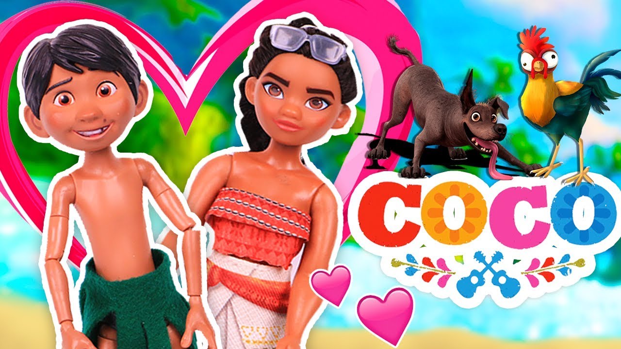 COCO Miguel y Moana PRIMER BESO de AMOR 💋 en FIESTA de DESPEDIDA -Juguetes Fantásticos
