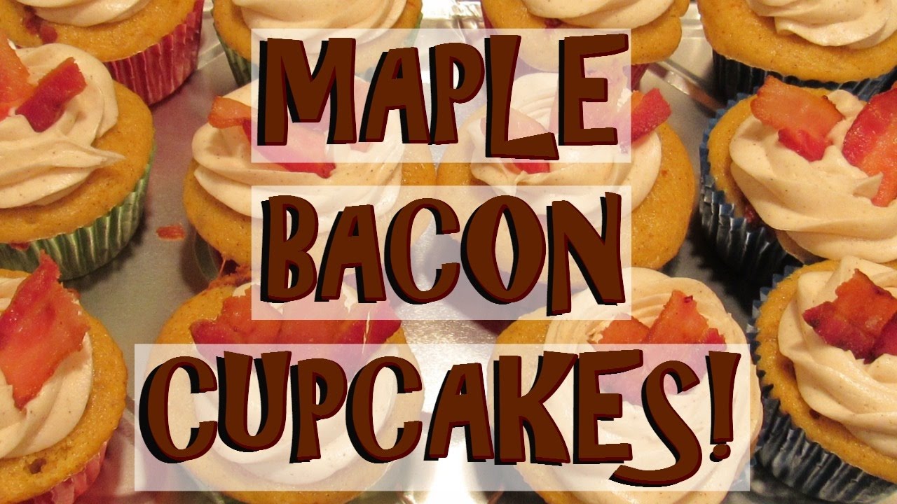 MAPLE BACON CUPCAKES w/ Maple Cinnamon Cream Cheese Frosting | Using a mix