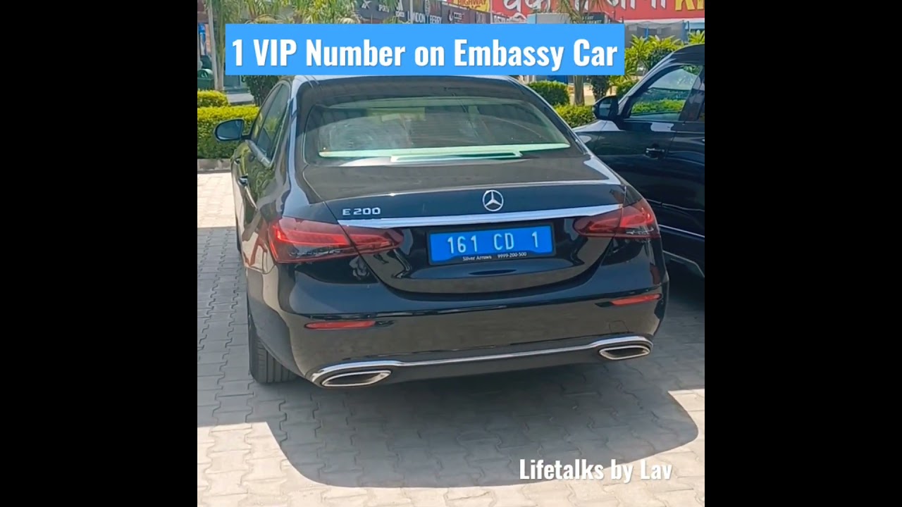 1 VVIP number Plate on Diplomatic Vehicle | embassy number plate #shorts