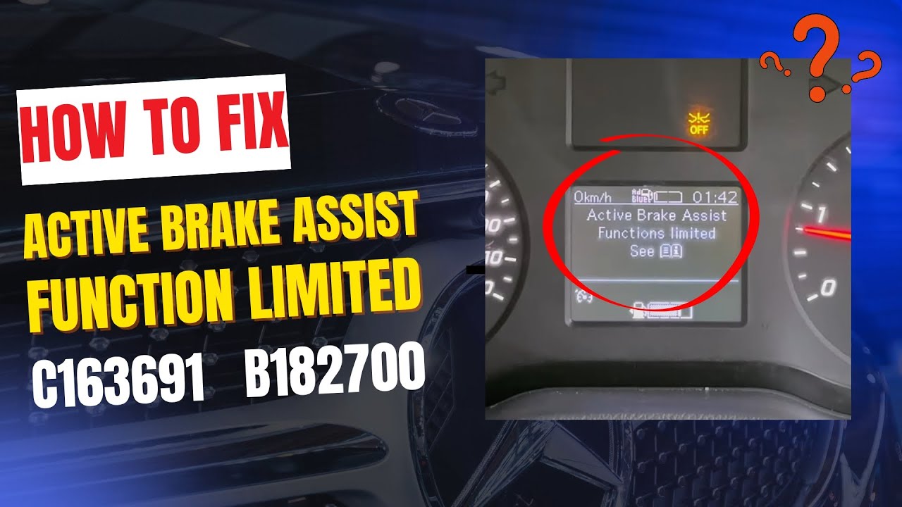 🛑 STOP! How to Fix Mercedes Sprinter Active Brake Assist (ABA) Malfunction | C163691, B182700