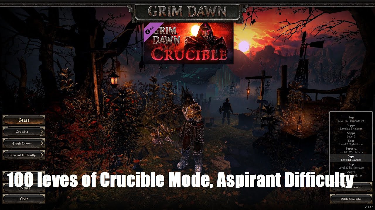 Grim Dawn - First 100 levels in The crucible DLC