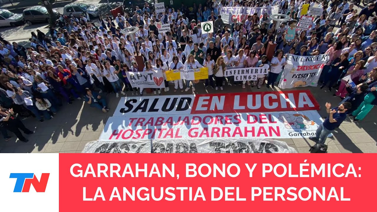 Protesta del personal del Hospital Garrahan por las medidas anunciadas por el Ministerio de Salud