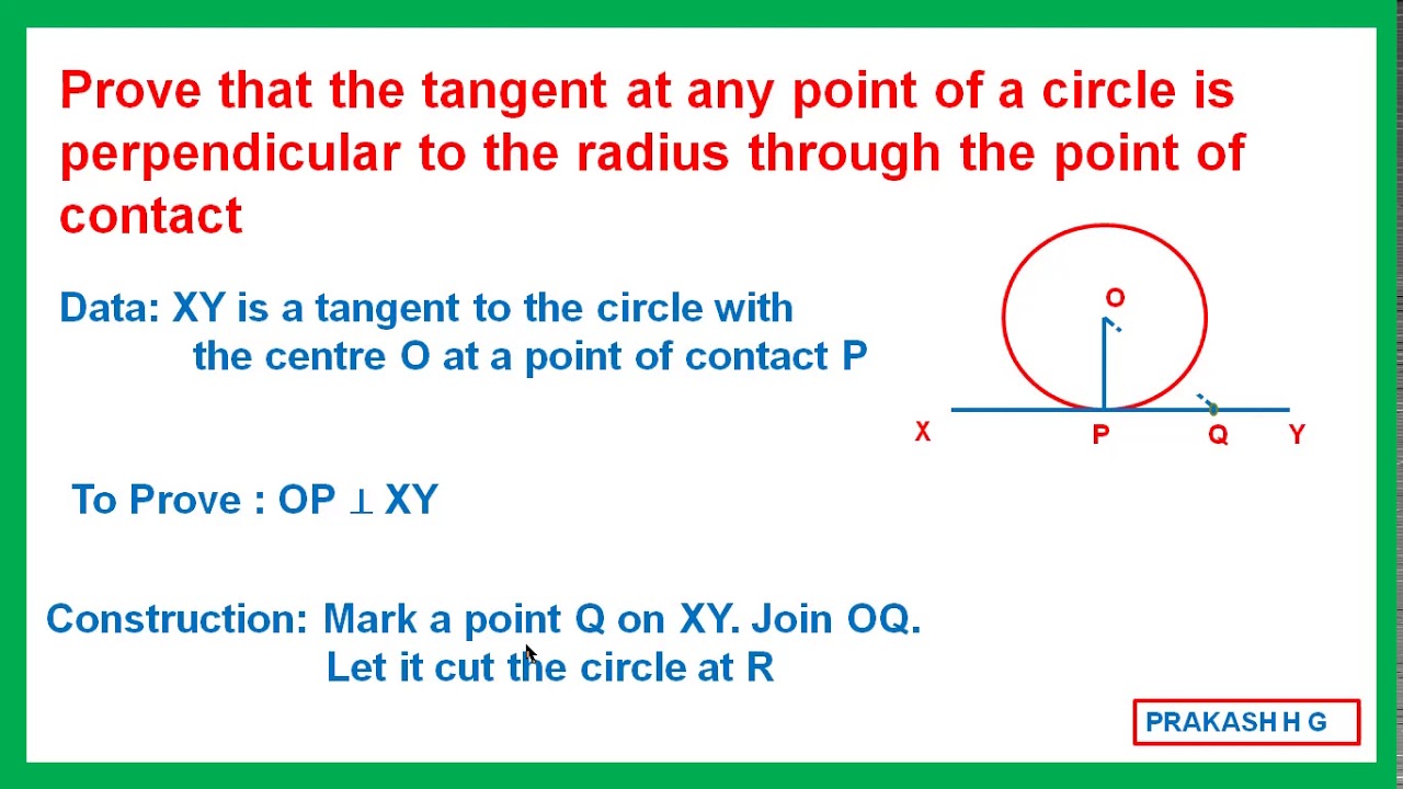 Circles: Theorem -1 (10th standard)