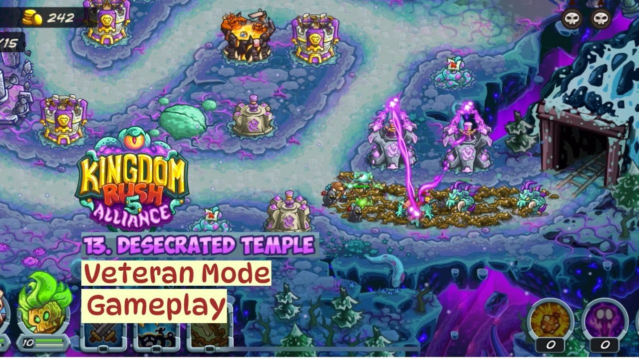 Kingdom Rush 5: Alliance | Stage 13 Desecrated Temple | Veteran Mode (3 stars) Gameplay Walkthrough