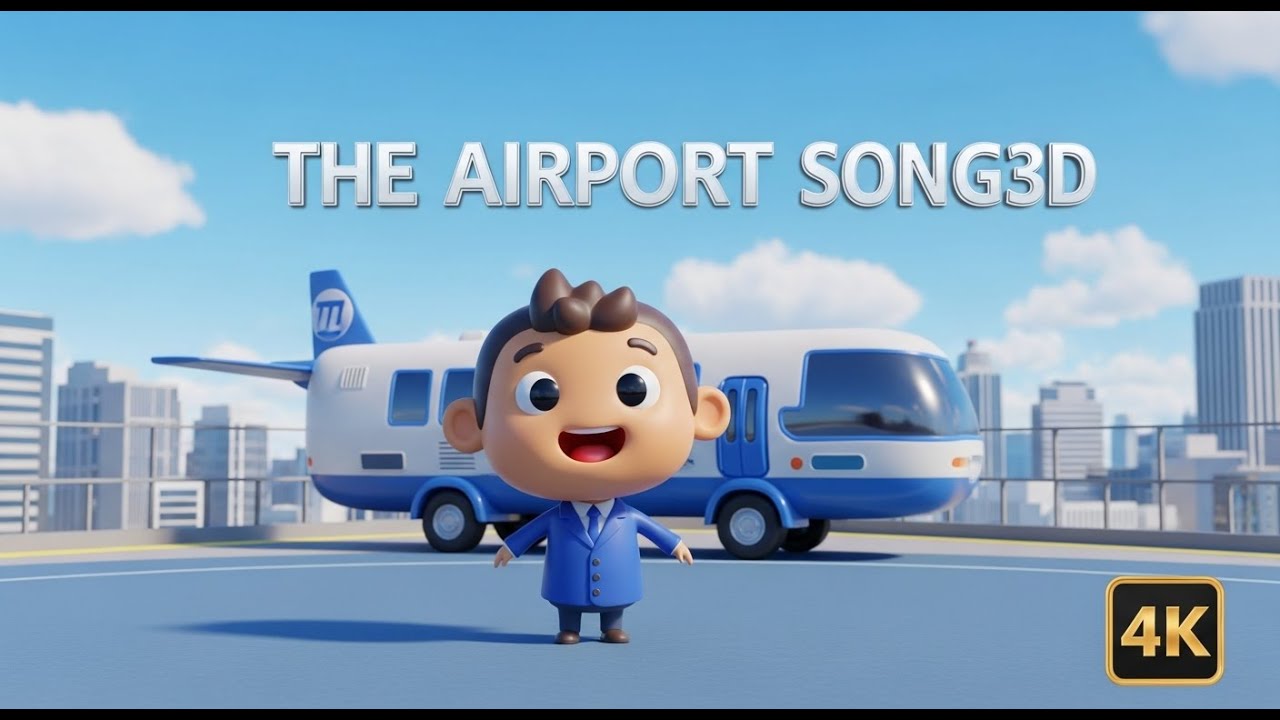 The Airport Song | Fun Travel Rhyme for Kids | Nursery Rhymes & Songs for Children