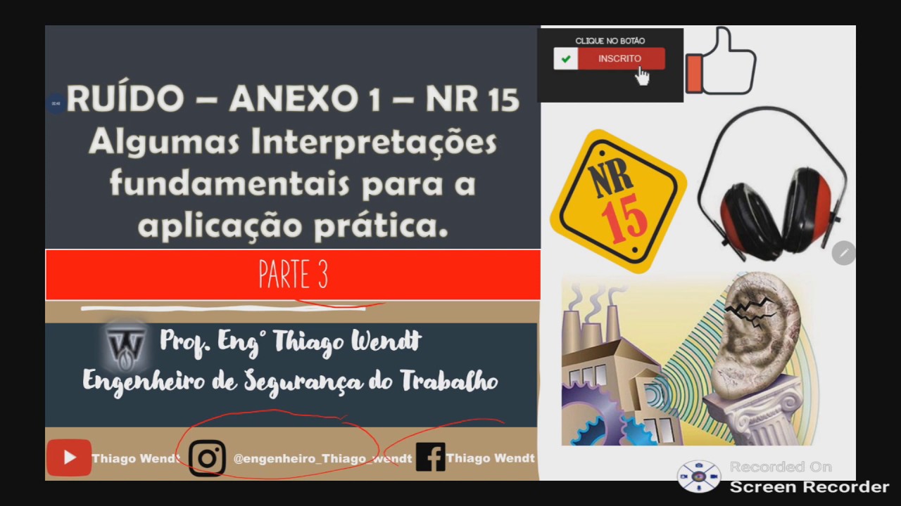 NR 15 - Anexo 1 (RUÍDO) - Algumas aplicações práticas a serem observadas - PT 3