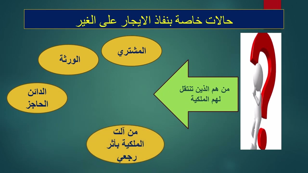 محاضرات في مقياس العقود الخاصة _ عقد الإيجار