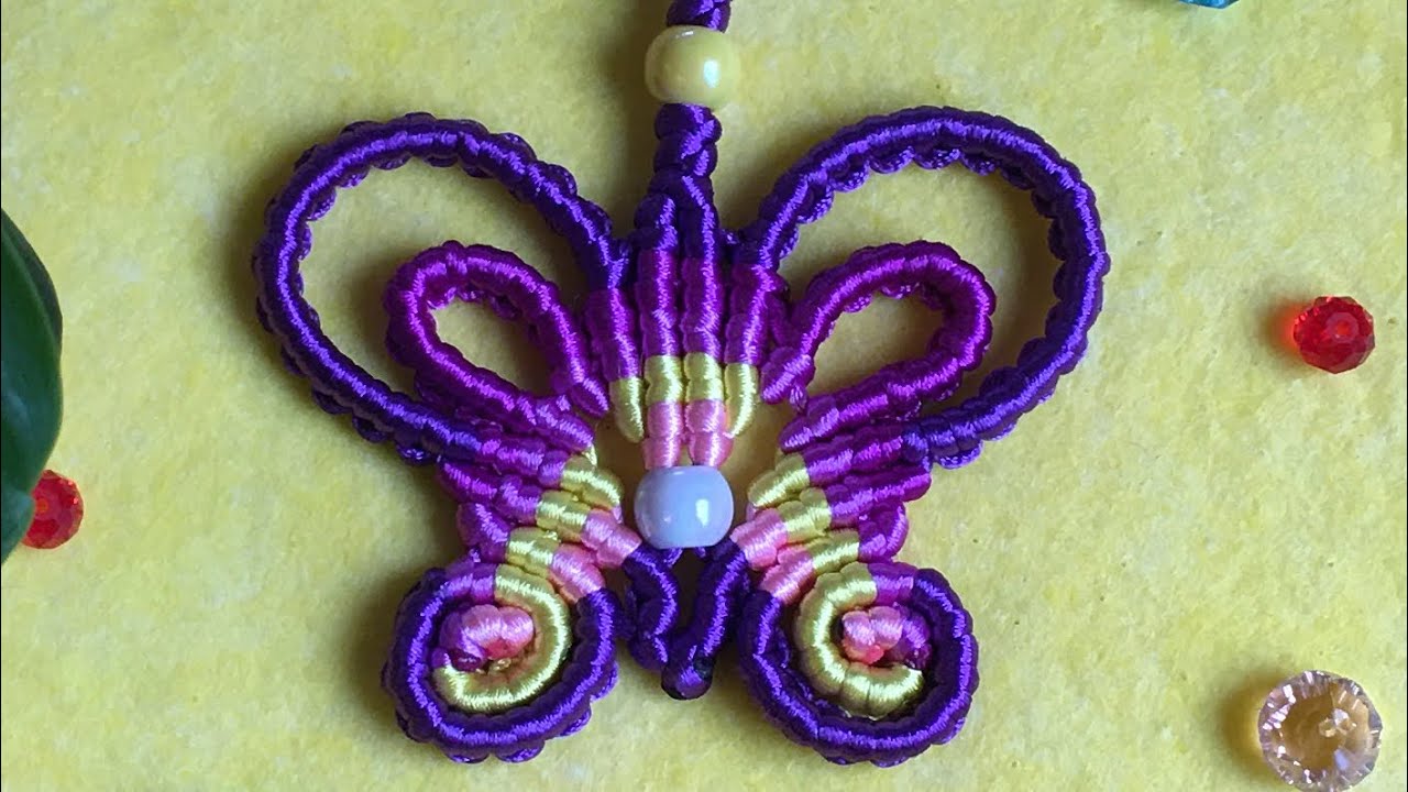 Macrame animal butterfly le papillon