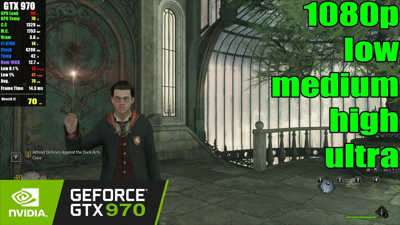 GTX 970 | Hogwarts Legacy - 1080p Low, Medium, High, Ultra