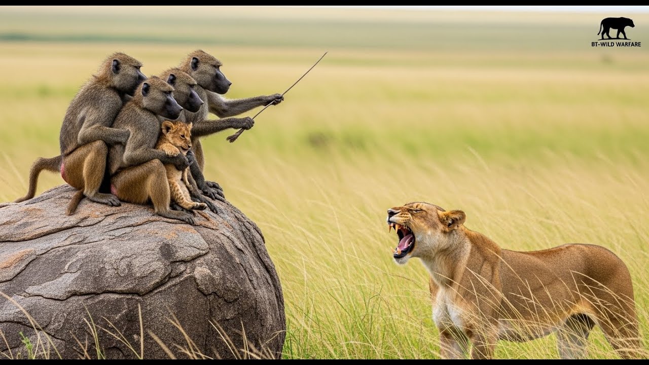 A Baboon Snatched a Lion Cub — Seconds Later, the Jungle Exploded