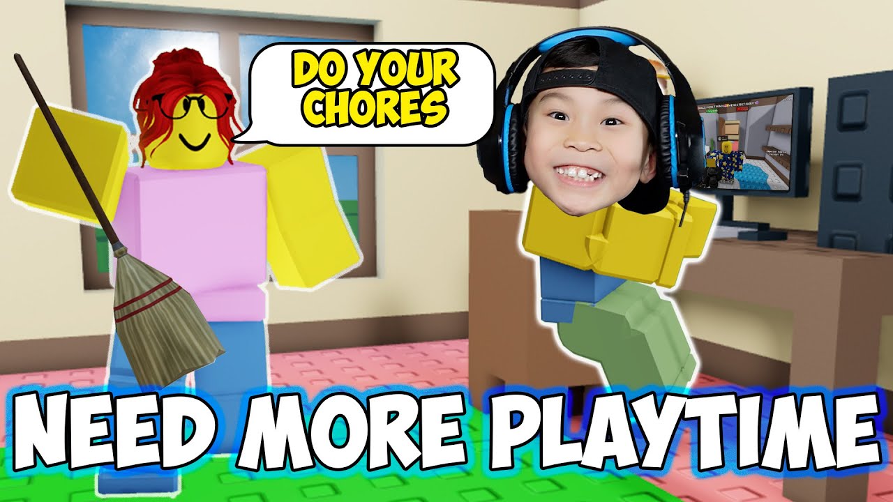 Roblox Need More Playtime! Kaven has to do Chores!