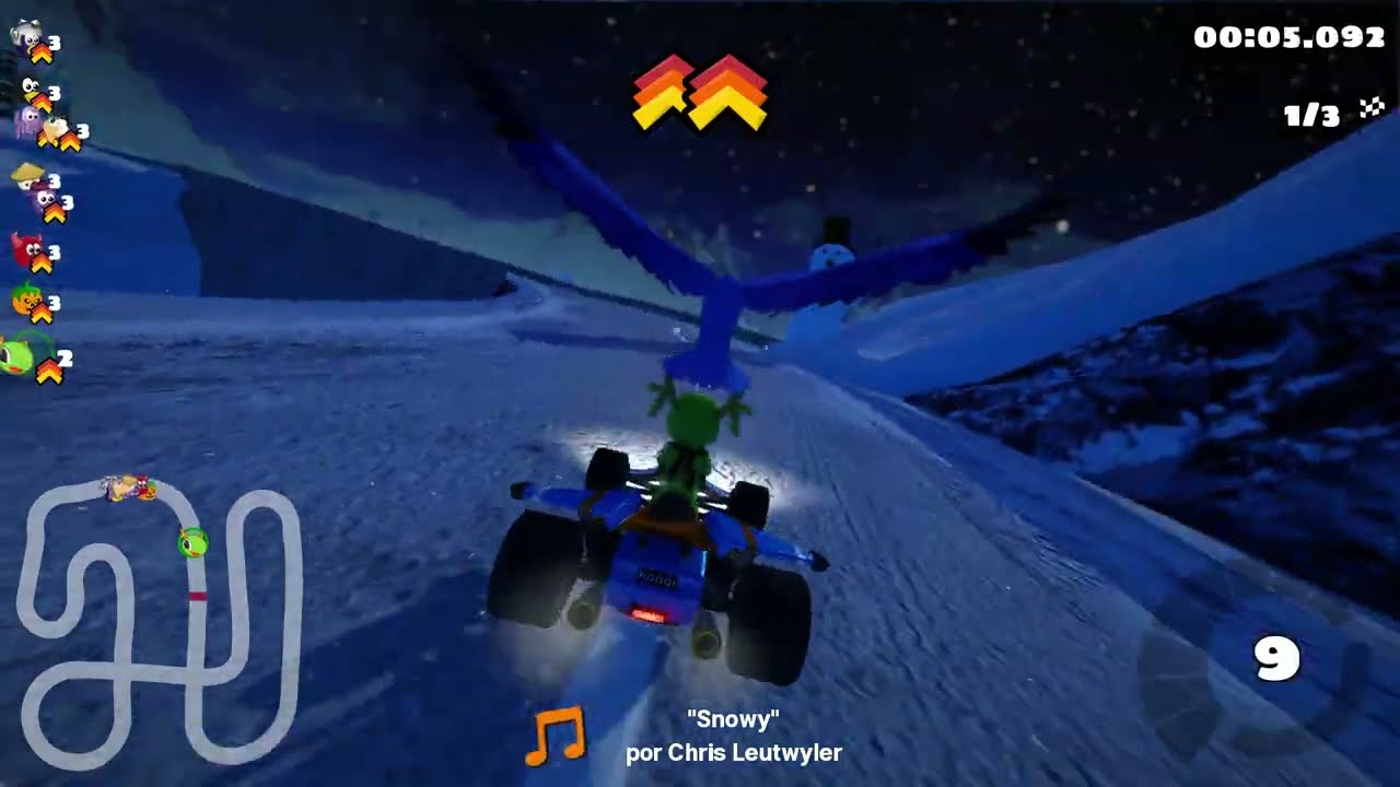 SuperTuxKart 1.5 Campeonato Hasta la luna y volver en dificultad SuperTux.