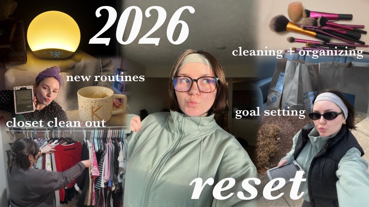 2026 reset 💫🩵 vision board, goals, new routines, organizing, + more