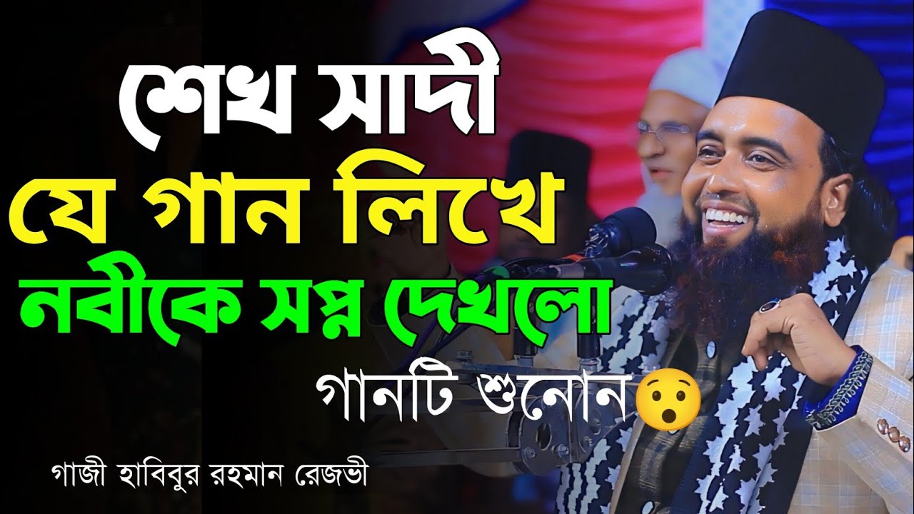 শেখ সাদী যে গান লিখে নবী কে স্বপ্নে দেখেছিলো!গাজী হাবিবুর রহমান রেজভী কটিয়াদি | Habibur Rahman Rezvi