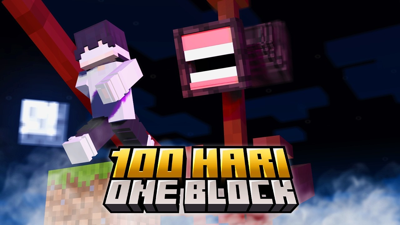 100 Hari di Minecraft One Block Horror