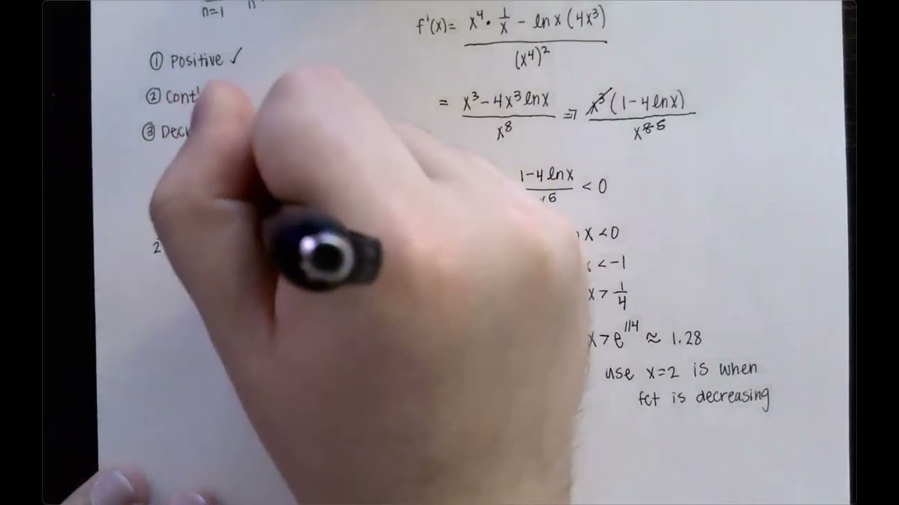 Calculus 2: Integral Test Example 1
