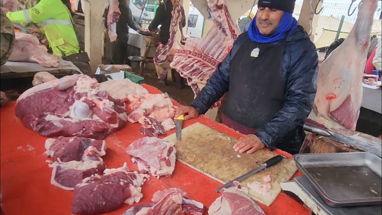 مباشرة من سوق الأسبوعي الأربعاء كفاف مع تمن اللحوم الحمراء 🇲🇦