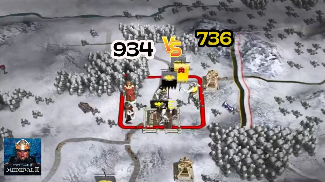 Total War: Medieval II 934 Roman Army vs 736 Spain Army