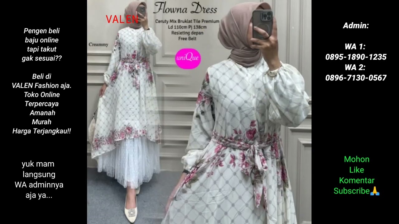 3 Beli Ini Bunda Pasti Suka ❤️, Model Baju Gamis Dress Muslim Terbaru 2025 2026 Cantik